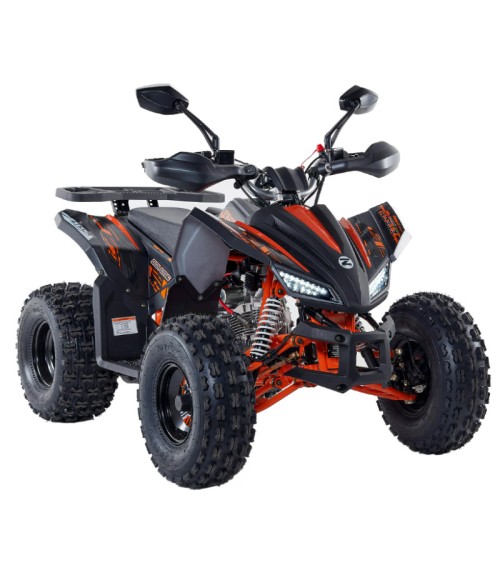 Quad Ztech Coyote 125cc R8 - Colore Arancione - Vista Frontale Destra