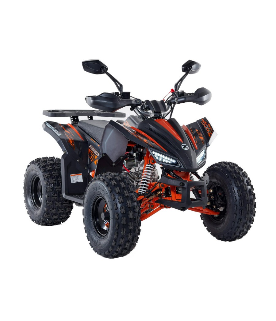 Quad Ztech Coyote 125cc R8 - Colore Arancione - Vista Frontale Destra