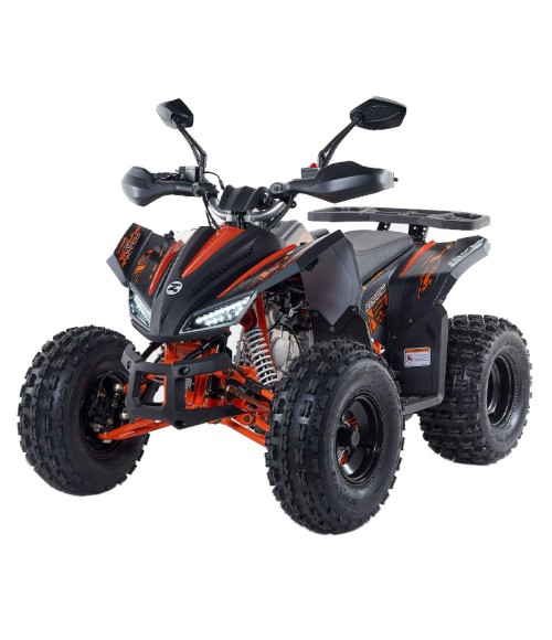 Quad Ztech Coyote 125cc R8 - Colore Arancione - Vista Frontale Sinistra